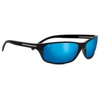 serengeti pisa sunglasses shiny black frame polarized 555nm blue lens