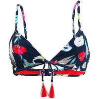 Seafolly Indigo Tie Front Bra Swimwear Flower Festival women\'s Mix & match swimwear in blue