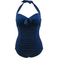 Seafolly 1 Piece Navy Blue Swimsuit women\'s Swimsuits in blue
