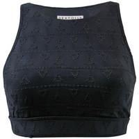 Seafolly Black Sports Bra Ocean Rose women\'s Mix & match swimwear in black