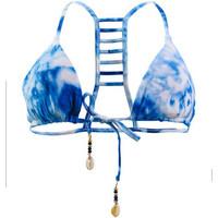 Seafolly Blue Reversible Triangle Swimsuit Caribbean Ink women\'s Mix & match swimwear in blue