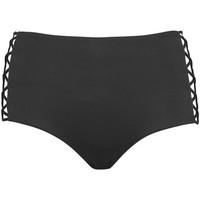 Seafolly Black High Waisted Lattice Panties Swimsuit women\'s Mix & match swimwear in black