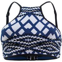 Seafolly Bluesteel High Neck Tank Top Modern Tribe women\'s Mix & match swimwear in blue