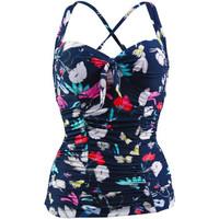 Seafolly Navy Blue Tankini Swimsuit Flower Festival women\'s Mix & match swimwear in blue