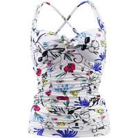 Seafolly White Tankini Swimsuit Flower Festival women\'s Mix & match swimwear in white