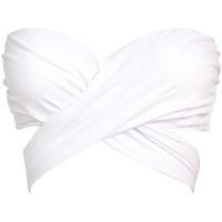seafolly white wrap front bandeau womens mix amp match swimwear in whi ...