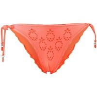 seafolly melon orange brazilian panties swimsuit bottom laser shimmer  ...