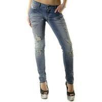 Sexy Woman GR_73801 women\'s Skinny Jeans in blue