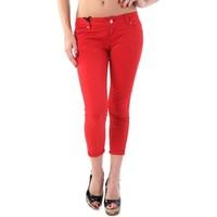 Sexy Woman GR_67970 women\'s Cropped trousers in red