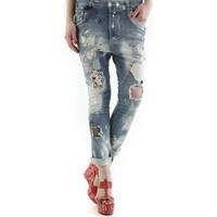 Sexy Woman GR_73011 women\'s Boyfriend jeans in blue