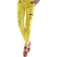 Sexy Woman GR_73752 women\'s Trousers in yellow