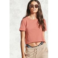 Semi-Cropped Cuffed Tee