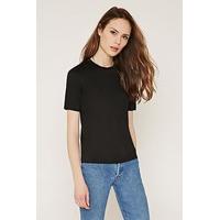 Semi-Sheer Stretch Knit Tee