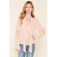 Self-Tie Chiffon Blouse