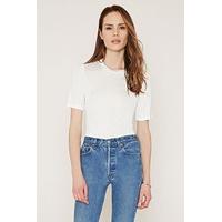 Semi-Sheer Stretch Knit Tee