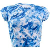 Seafolly Blue Crop Top Caribbean Ink women\'s T shirt in blue