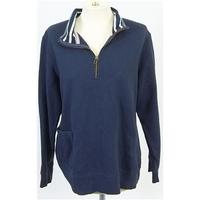 seasalt blue rugby style top size 14