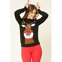 Sequin Reindeer Jumper