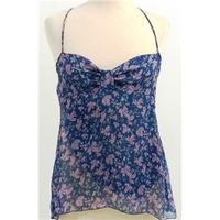See by Chloe Size 14 Silk Blue Floral Print Camisole Top