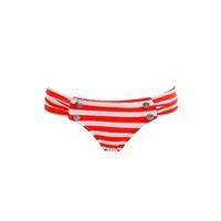 seafolly orange woman swimsuit panties seaview ruched side pant coral