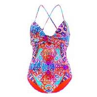 seafolly one piece pink wrap front swimsuit kashmir