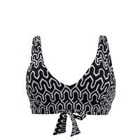 Seafolly Black High Neck Swimsuit Optic Wave