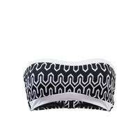 seafolly black bandeau swimsuit optic wave