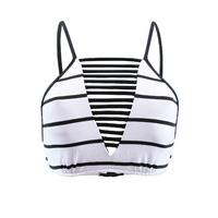 Seafolly White High Neck Swimsuit Castaway Stripe