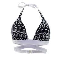 seafolly black triangle swimsuit optic wave