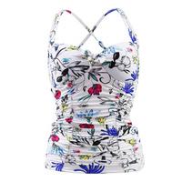 seafolly white tankini swimsuit flower festival