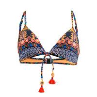 seafolly multicolor triangle swimsuit spice temple