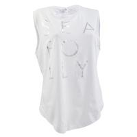 Seafolly White T-shirt Foil Logo Active Tank