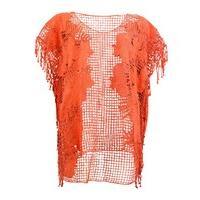 seafolly nectarine orange tunic lace works