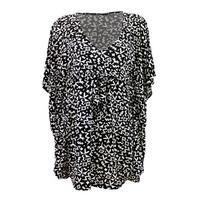 seafolly black and white tunic tail spin