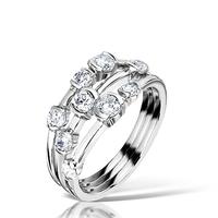 Semi Bezel Setting Round Diamond Fashion Ring