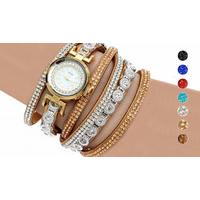 Seby Swarovski Elements Wrap Watches