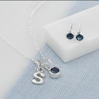 september birthstone jewellery set sapphire