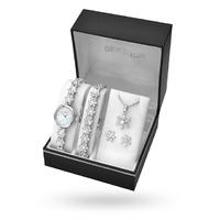 sekonda ladies necklace earring and bracelet gift set watch