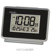 Seiko Clocks LCD Thermometer Desk Alarm Clock QHL068K