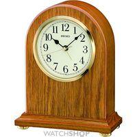 Seiko Clocks Wooden Mantel Alarm Clock QXE031B