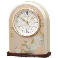 Seiko Clocks Floral Mantel Alarm Clock QXE055P