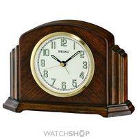 Seiko Clocks Wooden Mantel Alarm Clock QXE043B