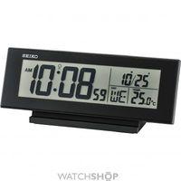 Seiko Clocks LCD Thermometer Desk Alarm Clock QHL072K