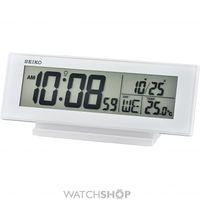 Seiko Clocks LCD Thermometer Desk Alarm Clock QHL072W