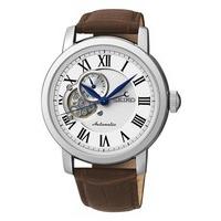 Seiko Mens Brown Leather Mechanical Watch