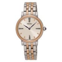 Seiko Silver & Rose Gold Bracelet Watch