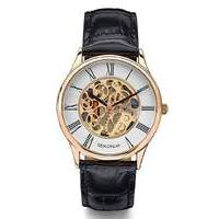 Sekonda Rose Gold Skeleton Dial Watch