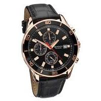 sekonda rose gold leather strap watch