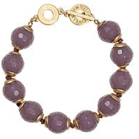 SENCE Twilight Gold Plated Pink Glass Orbs Bracelet V020