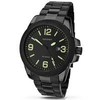 sekonda mens black bracelet watch 1044